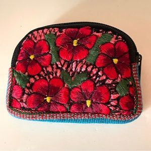 Cute embroidered purse mini walllet hand crafted from Mexico